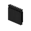 Радиатор RIFAR Monolit 500 8 секций боковое подключение цвет антрацит