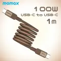 Магнитный кабель Momax Mag.Link Magnetic USB-C to USB-C Cable 100W 1m - Sand