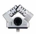 Микрофон Zoom iQ6 для Zoom, iOS-совместимый стерео-микрофон X/Y охвата поля – 90/120, 8-pin Lightning порт, цвет серебристый