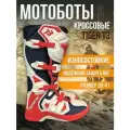 Мотоботы TIGER T3 синий/красный/белый 46