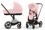 Коляска 2 в 1 Cybex Priam IV peach pink (шасси rose gold)