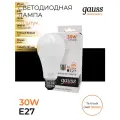(20 шт.) Светодиодная лампочка Gauss Elementary ЛОН A67 E27 30W(2320lm) 3000K 2K 143x67 матовая, пластик/алюм. 73219 Теплый белый. Цоколь E27