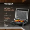 Гриль электрический Weissgauff WCG 150 X Digital Inox, 3 в 1 (Гриль, Барбекю, Духовка) Мощность 2000 Вт, Авто-программы