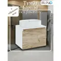 Тумба под раковину подвесная Runo Бари 60, крафтовый дуб