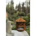 Садовые фигурки для сада и огорода Домик-Кормушка для птиц круглая