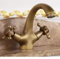 Смеситель для раковины ретро бронза