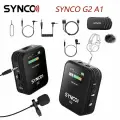 SYNCO G2(A1) Беспроводная петличная микрофонная система, 1 передатчик и 1 приемник, петличный микрофон 230 футов/70 м для потоковой передачи видеоблогов на YouTube