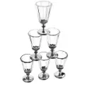 Подарочный набор на 6 персон гранёные рюмки лафитники на подставке из пьютера Ампир 25 мл