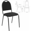 Стул для посетителей Comfur РС00Л, черный каркас, ткань черная