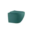 Унитаз Abber (Аббер) Bequem AC1101MBG подвесной темно-зеленый матовый, безободковый