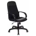 Кресло руководителя Бюрократ CH-808AXSN/LBL+TW-11, черный искусственная кожа+сетка крестовина пласти