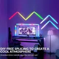 Светильник настенный модульный (6 прямых модулей + 1 угловой), умная RGB панель, неоновые лампы со светомузыкой