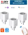 Комплект из 3-х розеток для умного дома - Умная WI-FI розетка 16А ELDEV (Алиса, Google Home, Маруся) протокол Tuya, работает без шлюза, Smart Plug