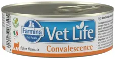 Влажный корм Farmina Vet Life Convalescence для кошек всех пород в период восстановления, Фармина Вет Лайф лечебный рацион со вкусом курицы, 12шт по 85г