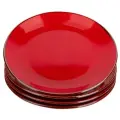 Набор десертных тарелок Porland Seasons, 18 см, (4 предмета), красный, KitchenHold
