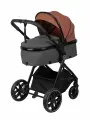 Коляска-трансформер 2 в 1 для новорожденных Jovola Folk W, всесезонная с утепленным вкладышем, терракот
