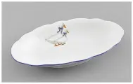 Блюдо овальное 23 см. Мэри-Энн Чешский гусь.