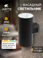 Фасадный светильник Arte Lamp ALCYONE A6109AL-2BK LED чёрный LED чёрный