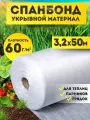 Спанбонд белый укрывной садовый 60 г/м2 3,2x50 м. Геотекстиль, чехол для теплиц, растений, грядок , нетканый материал, укрытие для растений.