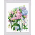 Набор для вышивания риолис Сад гортензий 2026, размер 30х40 см