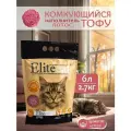 ELITECAT Наполнитель комкующийся, растительный Tofu Lotus, 6л / 2.7кг