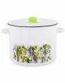 Кастрюля с крышкой Appetite Свежая зелень, эмалированная, 9 л
