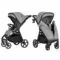 Прогулочная коляска Carrello Bravo SL, с капюшоном, серая, система складывания одной рукой