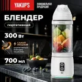 Портативный блендер для смузи 300 Вт. Мини миксер для молочных коктейлей, измельчитель