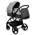 Коляска-трансформер 3-в-1 Indigo SHUTTLE светло-серый/тёмно-серый