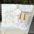 Венчальный набор Жаворонки: рушник, салфетки под венцы, салфетки для свечей, подушечка для колец