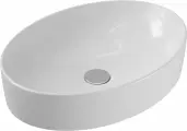 Накладная раковина Geberit Variform 55 фарфоровая, без отверстия под смеситель, раковина для ванной, 55 см, овальная, белая
