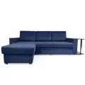 Угловой Диван - кровать со столиком Инвуд лайт 2 универсальный угол Велюр, синий