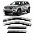 Хромированные дефлекторы боковых стекол Cobra Tuning на Jeep Grand Cherokee WK2 lV 4 2010- н. в. - Хром ветровики боковых окон для Джип Гранд Чероки (ВК2) lV 4 2010- н. в.