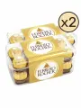 Конфеты шоколадные подарочные с орехом Ferrero Rocher 200 г 2 шт