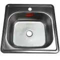 FABIA Мойка врезная, декор 48х48 (0,6 мм) глубина 160 мм без перелива+гофросифон в комплекте 4806D