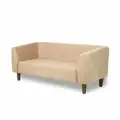 Диван прямой авди 160х67х77 см, нераскладной , бежевый велюр