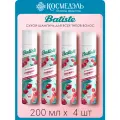 Сухой шампунь Batiste Dry Fruity Cherry, для всех типов волос, 4 шт. по 200 мл