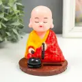 Маятник настольный антистресс «Маленький будда с чётками», от солнечной батареи, пластик, 11×8.5×8.5 см
