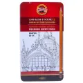 KOH-I-NOOR Набор чернографитных карандашей 1500 Graphic, 12 штук 5B-5H (1502012009PLRU), 12 шт.