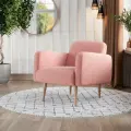 Кресло Любимый Дом Уилбер, 73 х 74 х 74 см, Светло-розовый, ткань UNI IDEA 1031