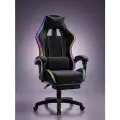 Игровое компьютерное кресло Jiqiao с RGB подсветкой, динамиками, массажером и подставкой для ног