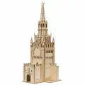 Сборная модель деревянная конструктор 3D TADI WOOD Спасская башня Московского Кремля, дерево, сборка без клея, 59 см, 148 деталей, подарок на новый год