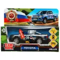 Машина Toyota Hilux Камуфляж 12см, свет+звук, инерционная, Технопарк