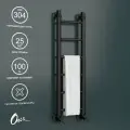 Полотенцесушитель Водяной Onix, модель Classic PRO Black 200x800 Лесенка с нижним подключением, Черный матовый, полный комплект