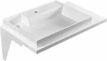 Раковина над стиральной машиной СаНта Юпитер 80 L прямоугольная, белая, с правым крылом, российская