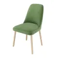 Стул мягкий SEDUM, тон натуральное дерево зеленый
