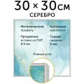 Металлическая рамка 30х30 см, Нельсон; цвет серебристый матовый