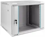 ExeGate EX298601RUS Шкаф телекоммуникационный 19 настенный 9U EC-WM-9U.450. G. GREY (19”, 9U, 600x450x500mm (ШхГхВ), передняя дверь закаленное стекло, съемные боковые панели, пыле- и влагозащита IP23, светло-серый RAL 7035)