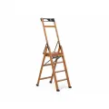 Скала 4, цвет орех, лестница стремянка на 4 ступени, высота подьема 84 см (LASCALA 4 noce)
