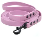 Поводок из биотана 3 м, ширина 16 мм, Woofy Iron, прорезиненный, водостойкий, лавандовый